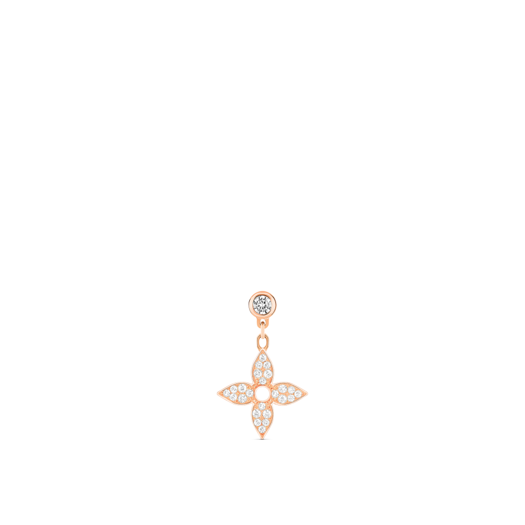 Louis Vuitton Idylle Blossom Ear Stud, Pink Gold And Diamonds - Per Unit